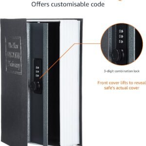 Caja fuerte en forma de libro con cerradura 180x115x55mm